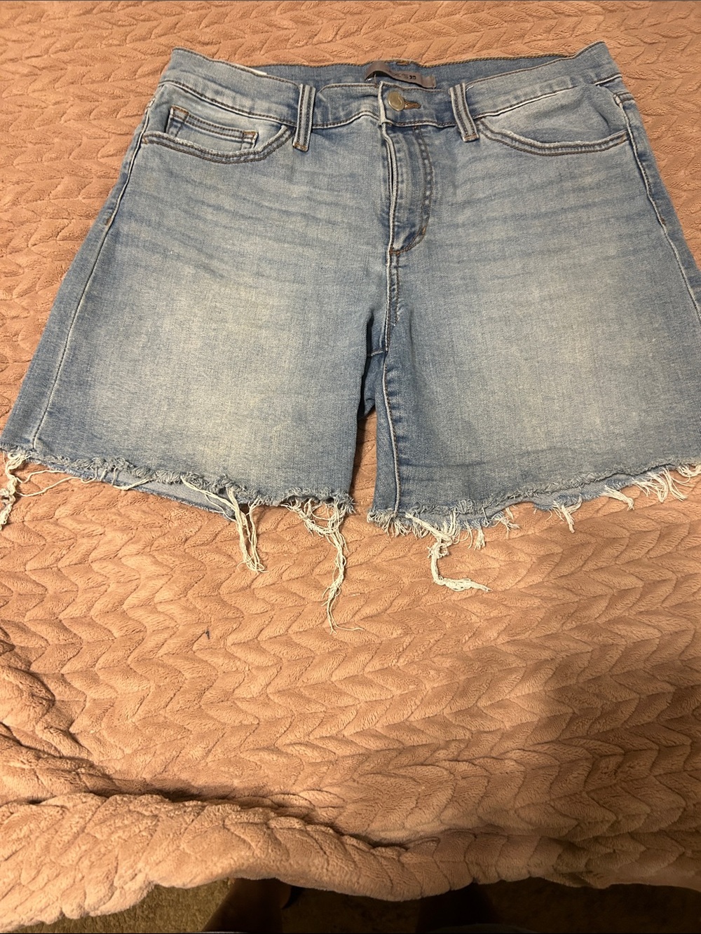 Joe's Jeans Light Blue Frayed Hem Denim Shorts